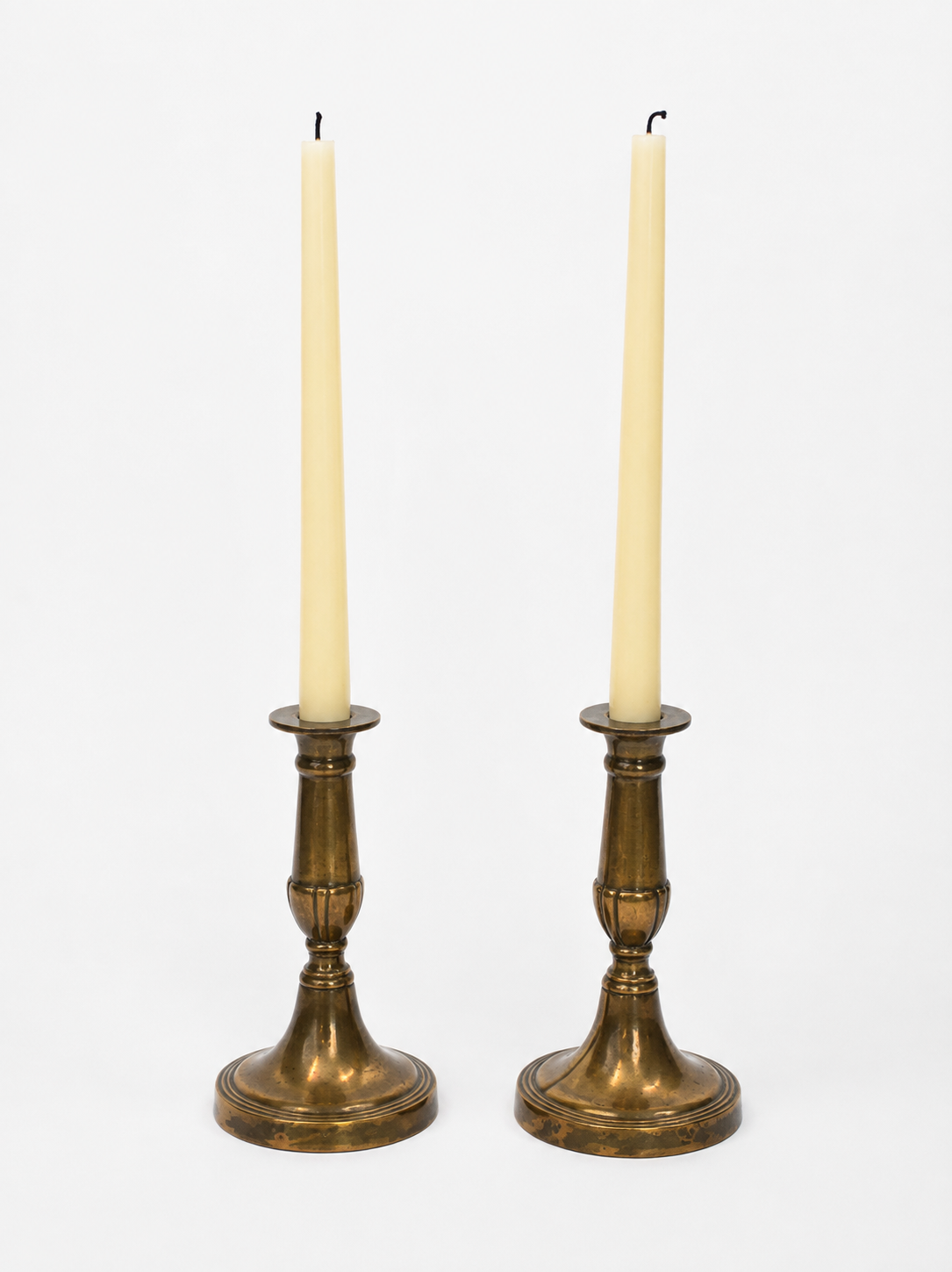 Pair Vintage Brass Candlestick