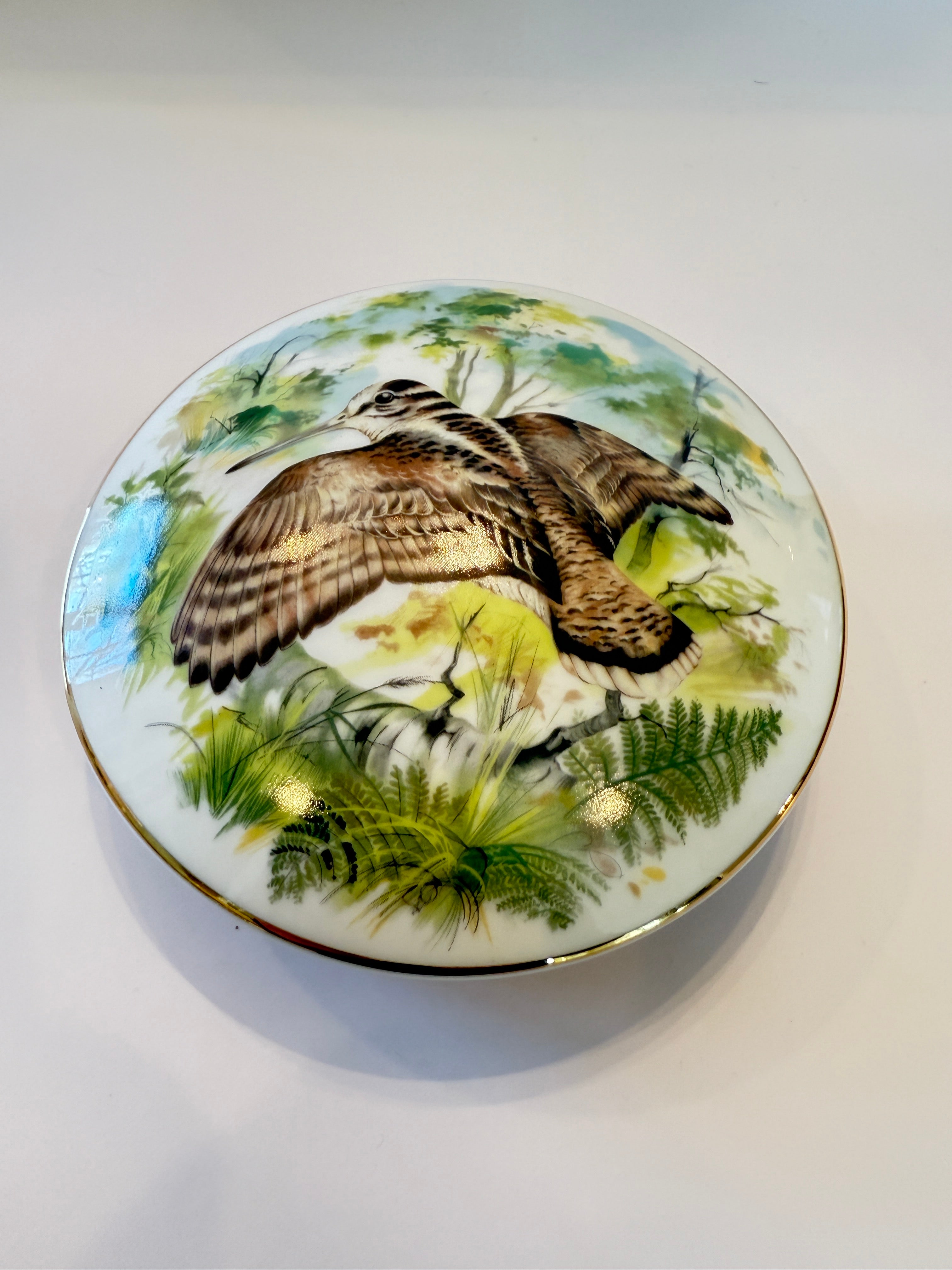 Scatola in porcellana Limoges Woodcock, Aratoria, Francia