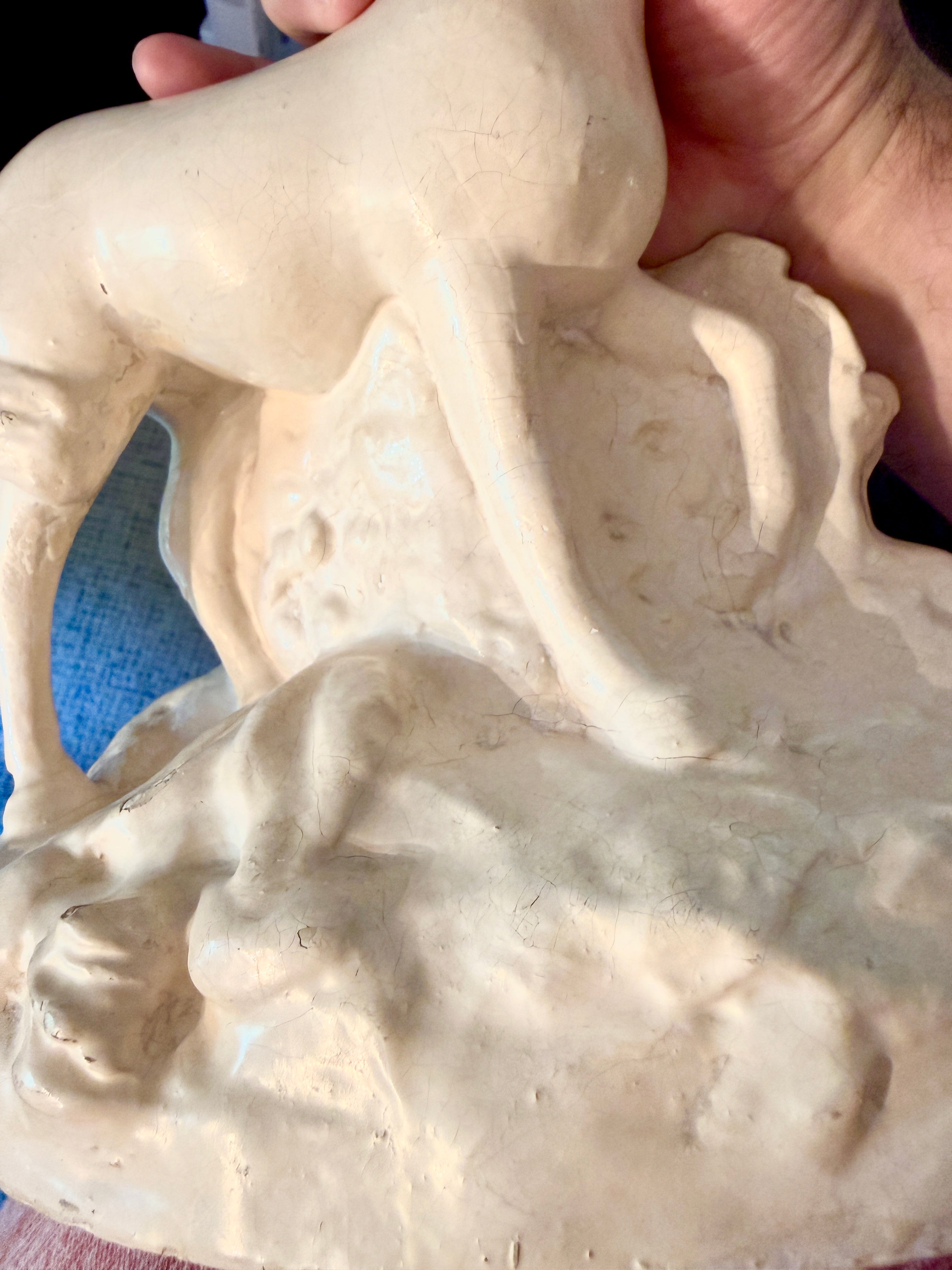 Vintage Chalkware Horse Sculpture, Attributed to Maddux of California — 1950s