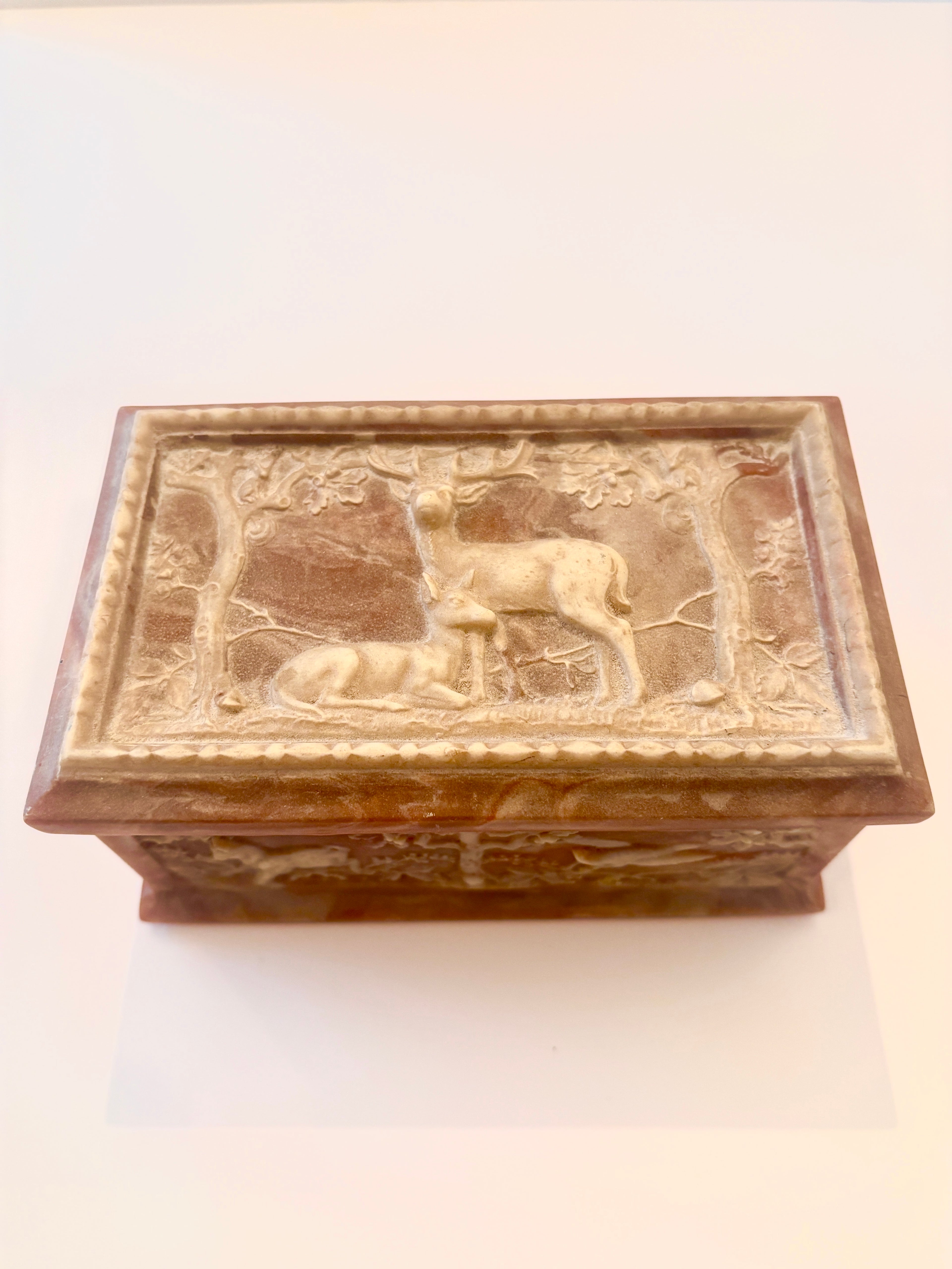 Mauve Incolay Vintage Decorative Box