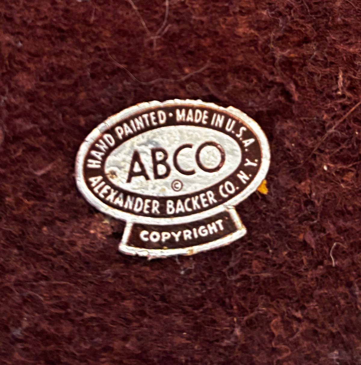 ABCO chalkware figurine, back view