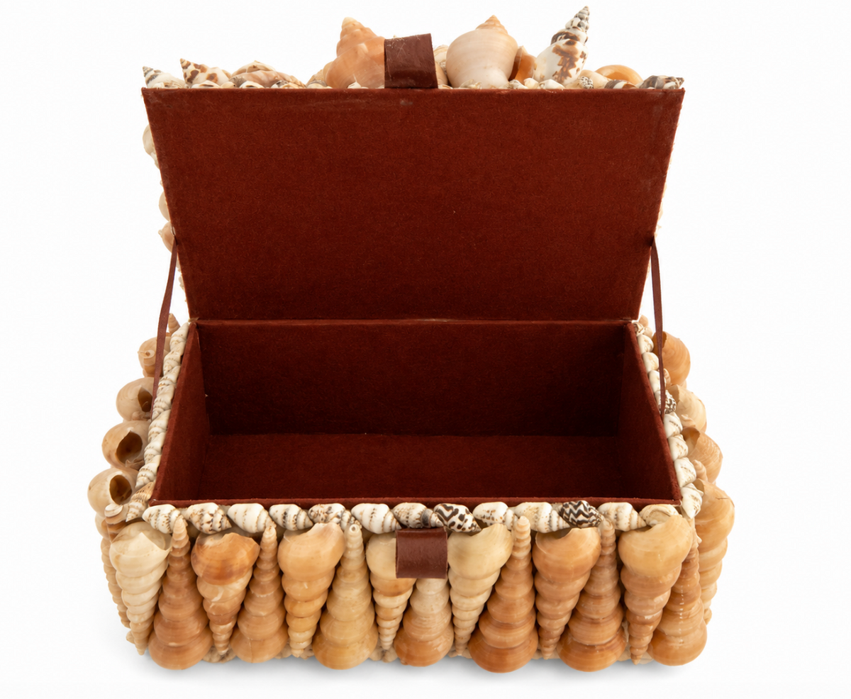 Vintage Handcrafted Seashell Keepsake Box