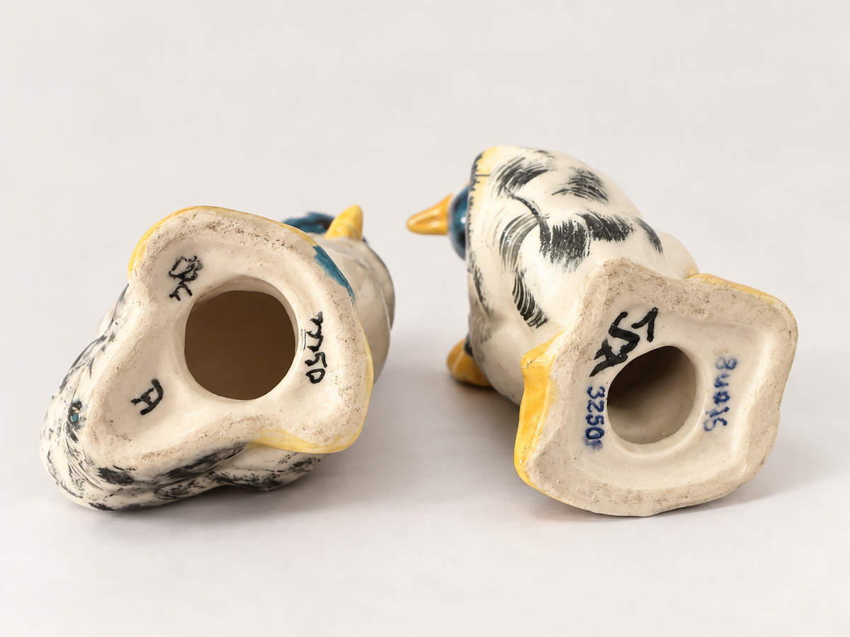 Vintage Ceramic Duck Figurines, Pair