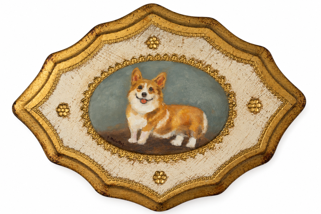 Corgi portrait, detail