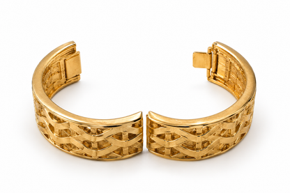Joan Rivers Custom Jewelry Gold-Tone Woven Hinged Cuff Bracelet
