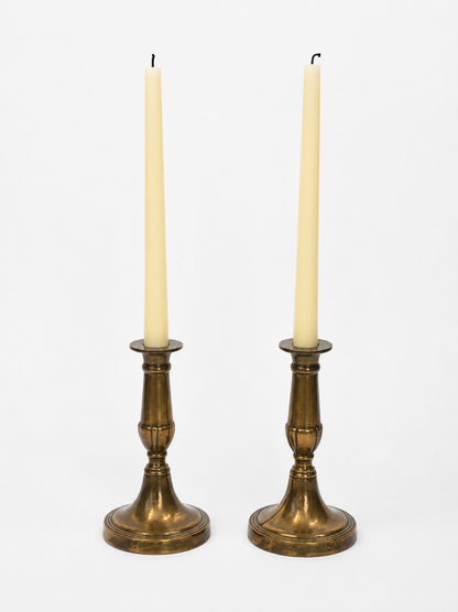 Pair Vintage Brass Candlestick