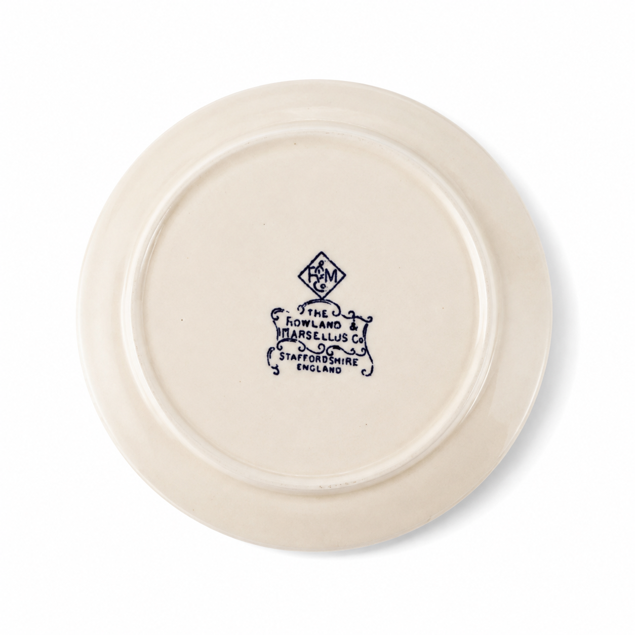 Vintage Rowland &amp; Marsellus Blue Transferware Plate, Staffordshire