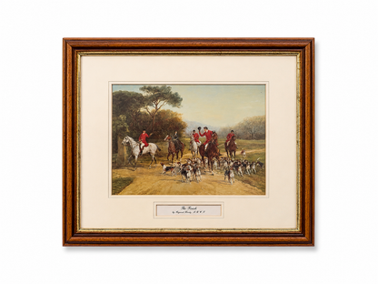 "The Finish" by Heywood Hardy, A.R.W.S., Vintage Fox Hunting Print, Framed