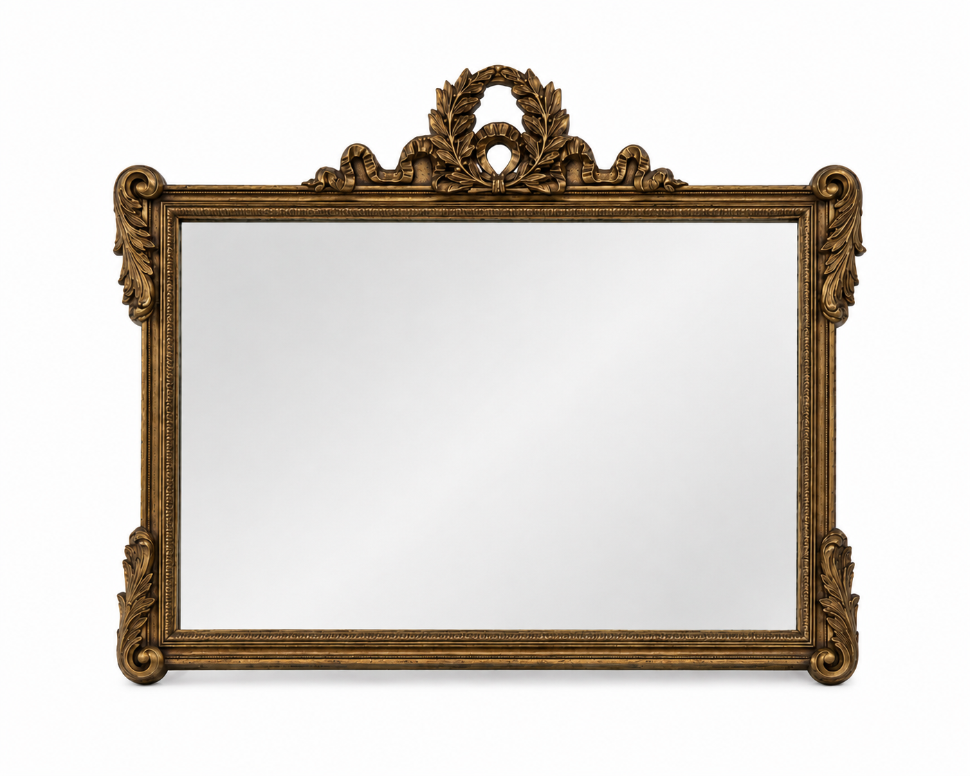 Vintage Gilt Overmantel Mirror, Laurel Wreath &amp; Acanthus