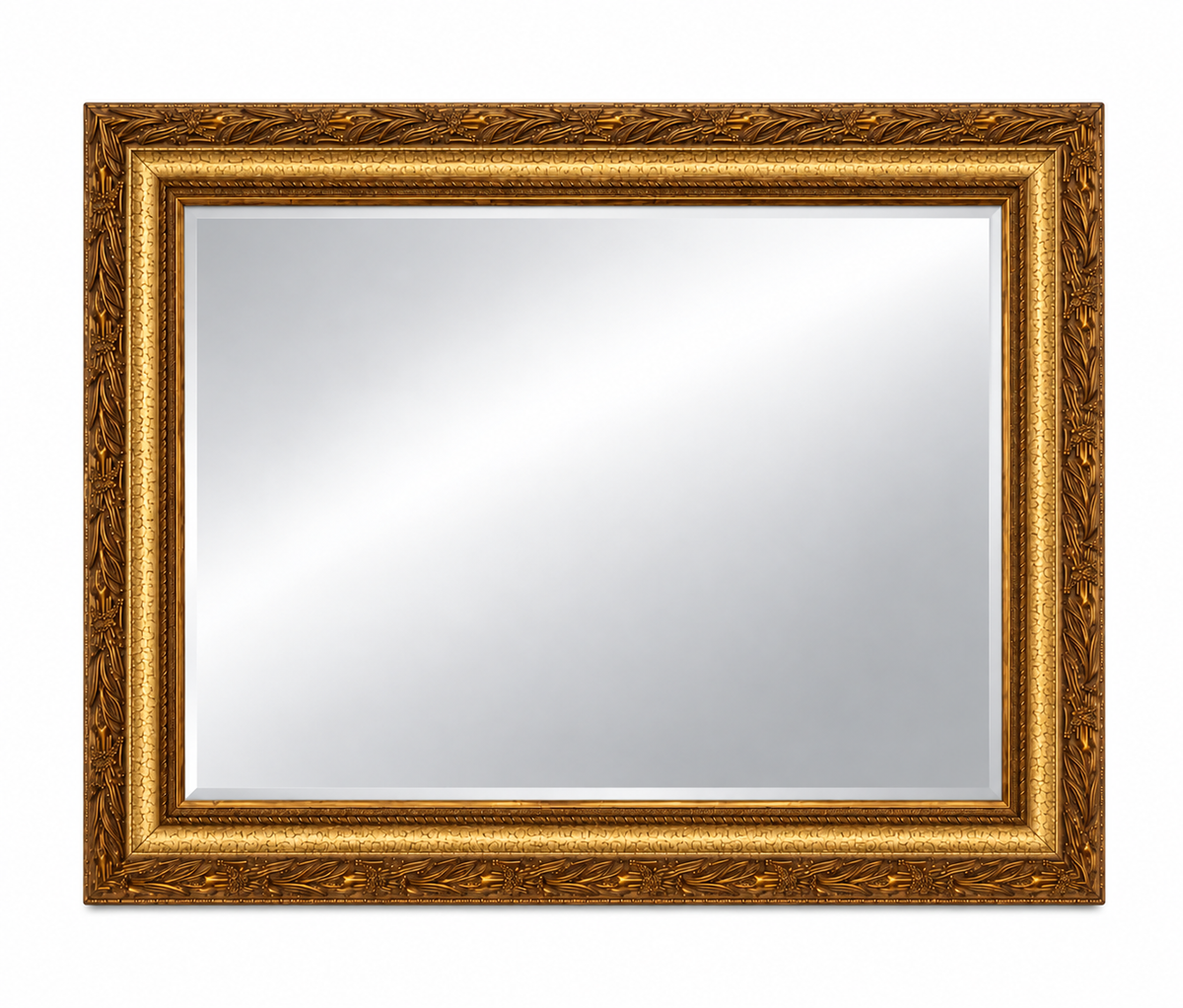 Vintage Distressed Cream Wood Frame, Horizontal Art &amp; Mirror Frame