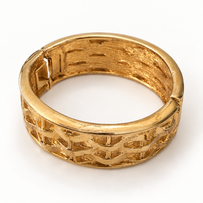 Joan Rivers Custom Jewelry Gold-Tone Woven Hinged Cuff Bracelet
