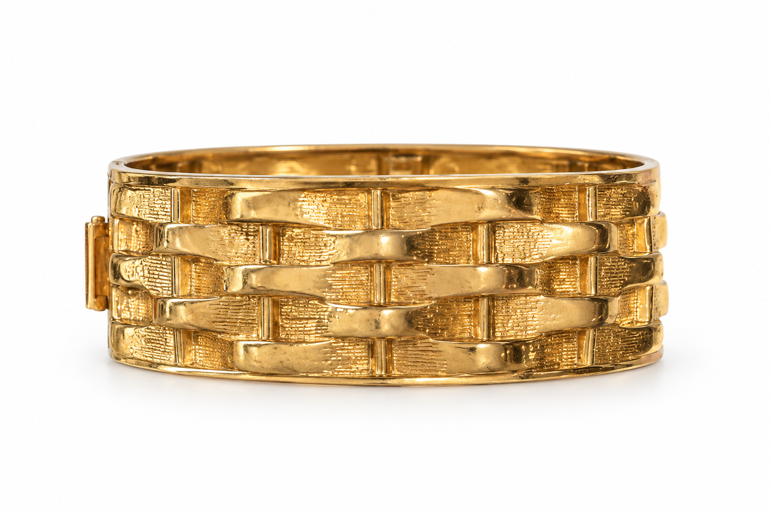Joan Rivers Custom Jewelry Gold-Tone Woven Hinged Cuff Bracelet