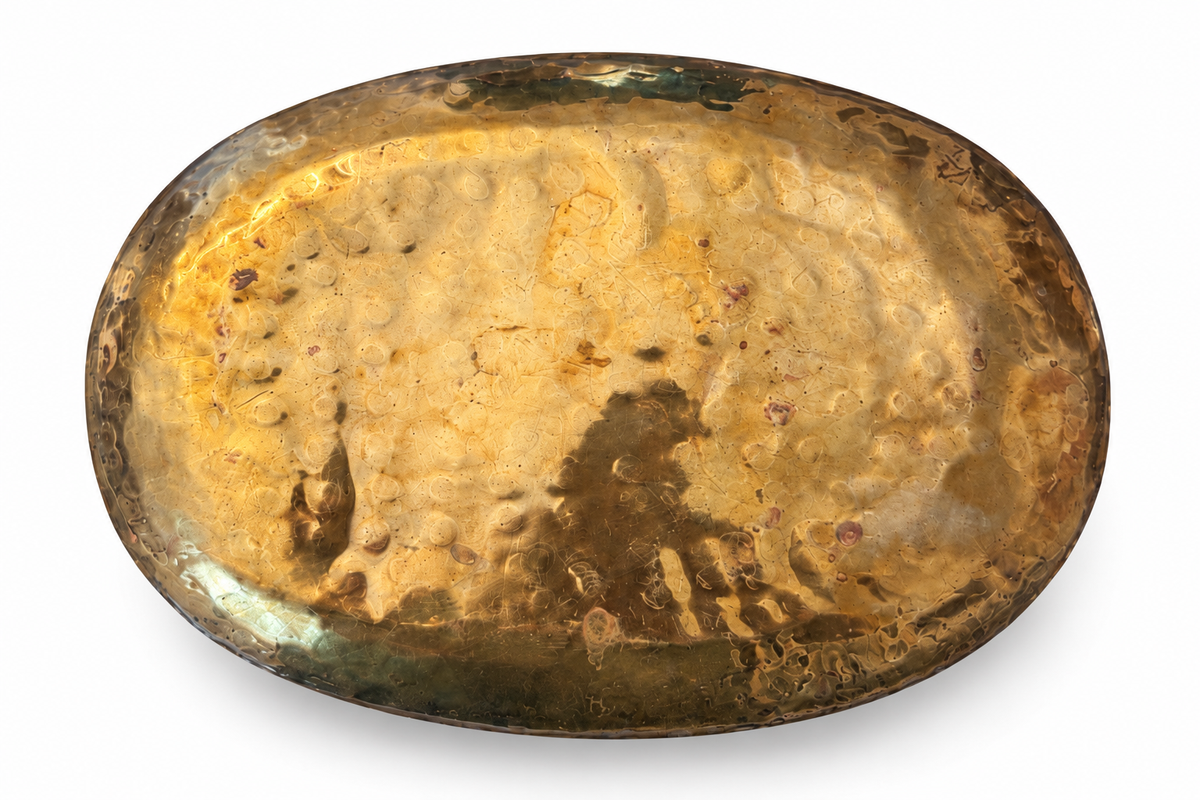 Vintage Hammered Brass Bowl