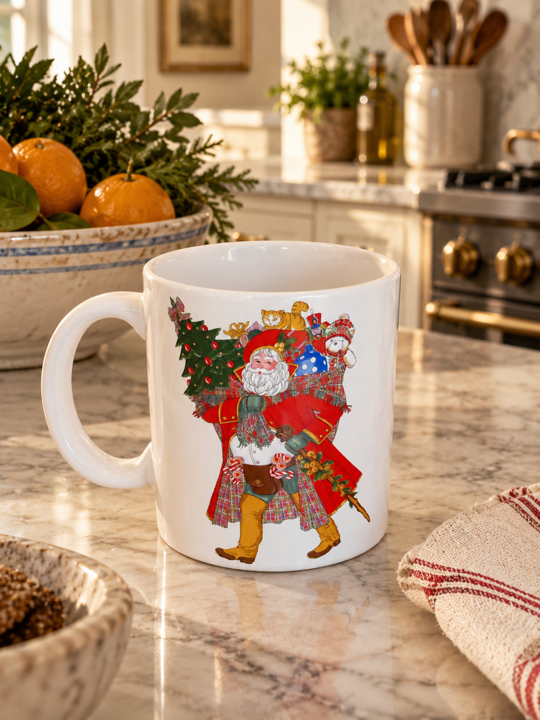 Vintage Santa Christmas Mug, Hudson’s 1986