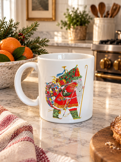 Vintage Santa Christmas Mug, The J.L. Hudson Co. 1982