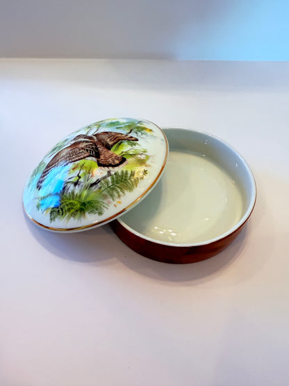 Scatola in porcellana Limoges Woodcock, Aratoria, Francia
