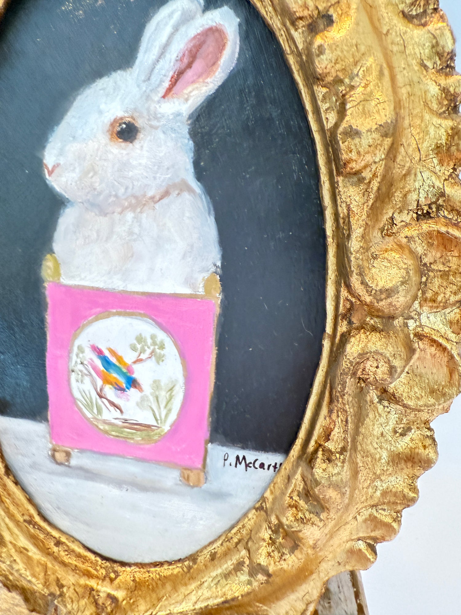 Pat McCarthy, Bunny in Pink Porcelain Panel (Copy)