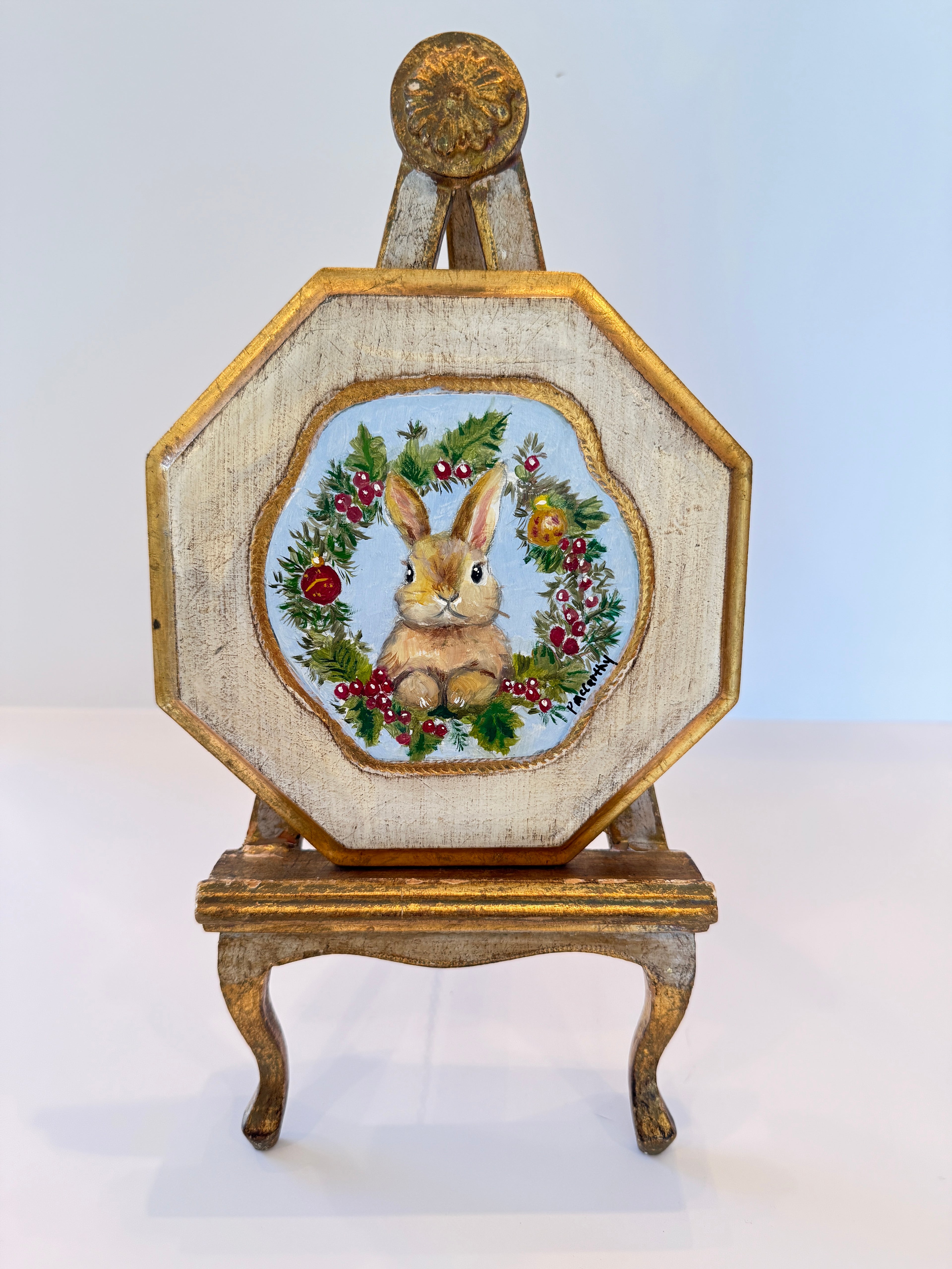 Pat McCarthy, Italian Florentine Bunny Holiday Plaque