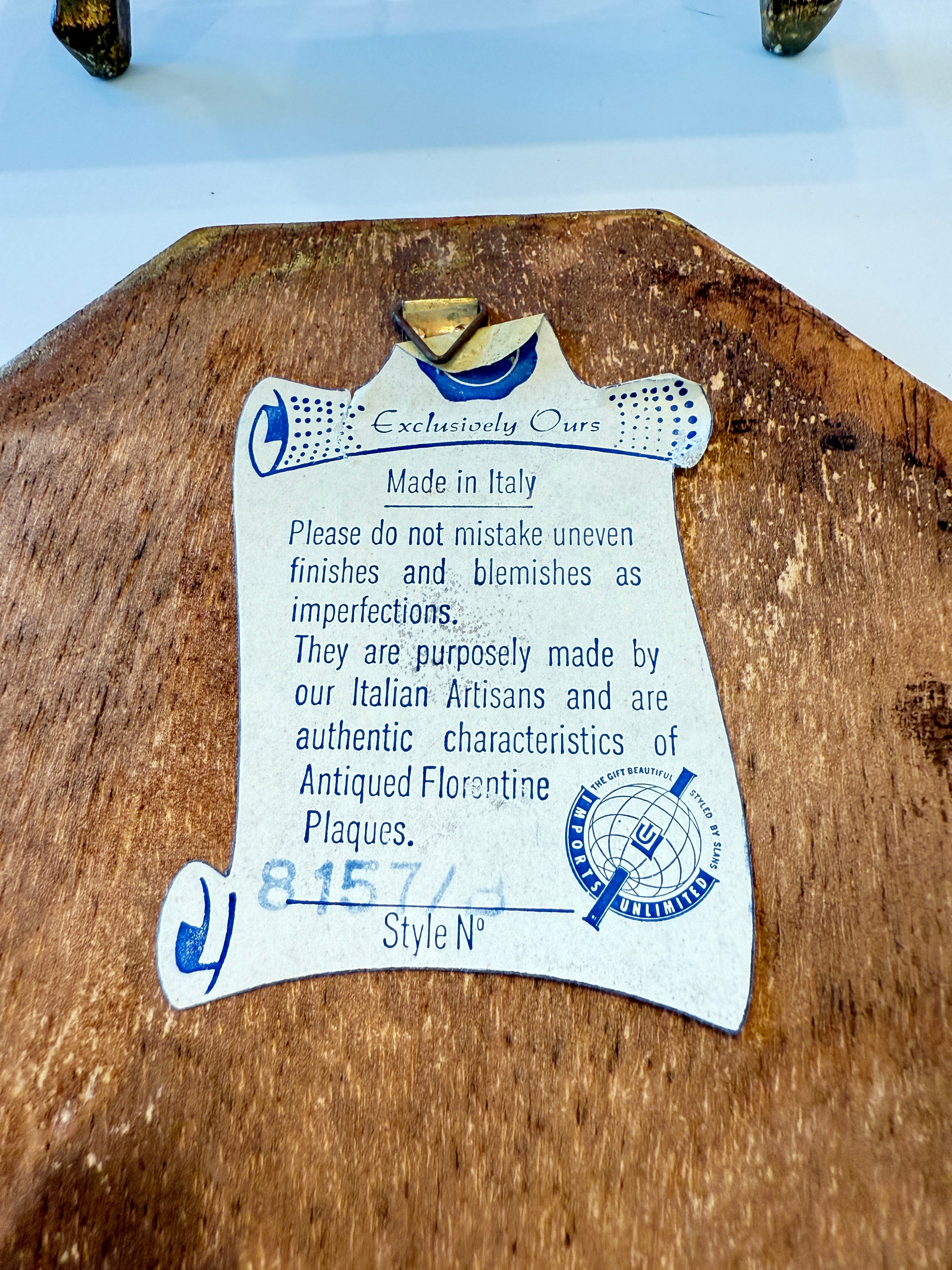 Pat McCarthy, Italian Florentine Bunny Holiday Plaque