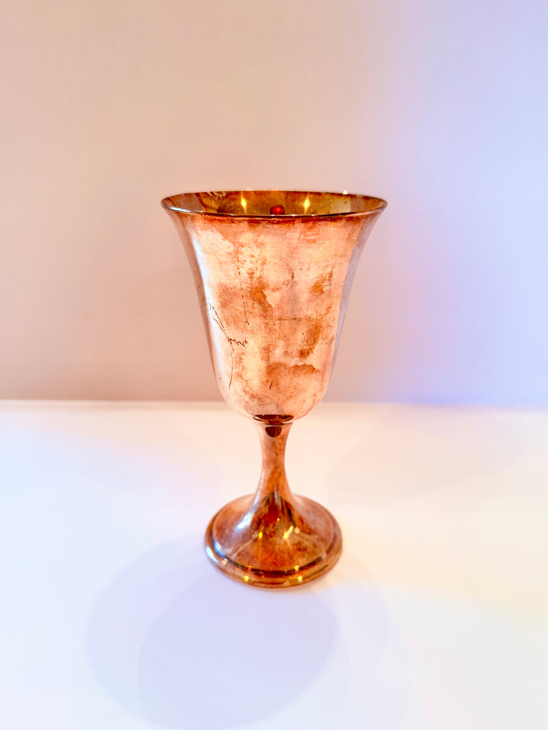 Calice Gorham vintage in argento placcato con ricca patina naturale, punzone YC433.