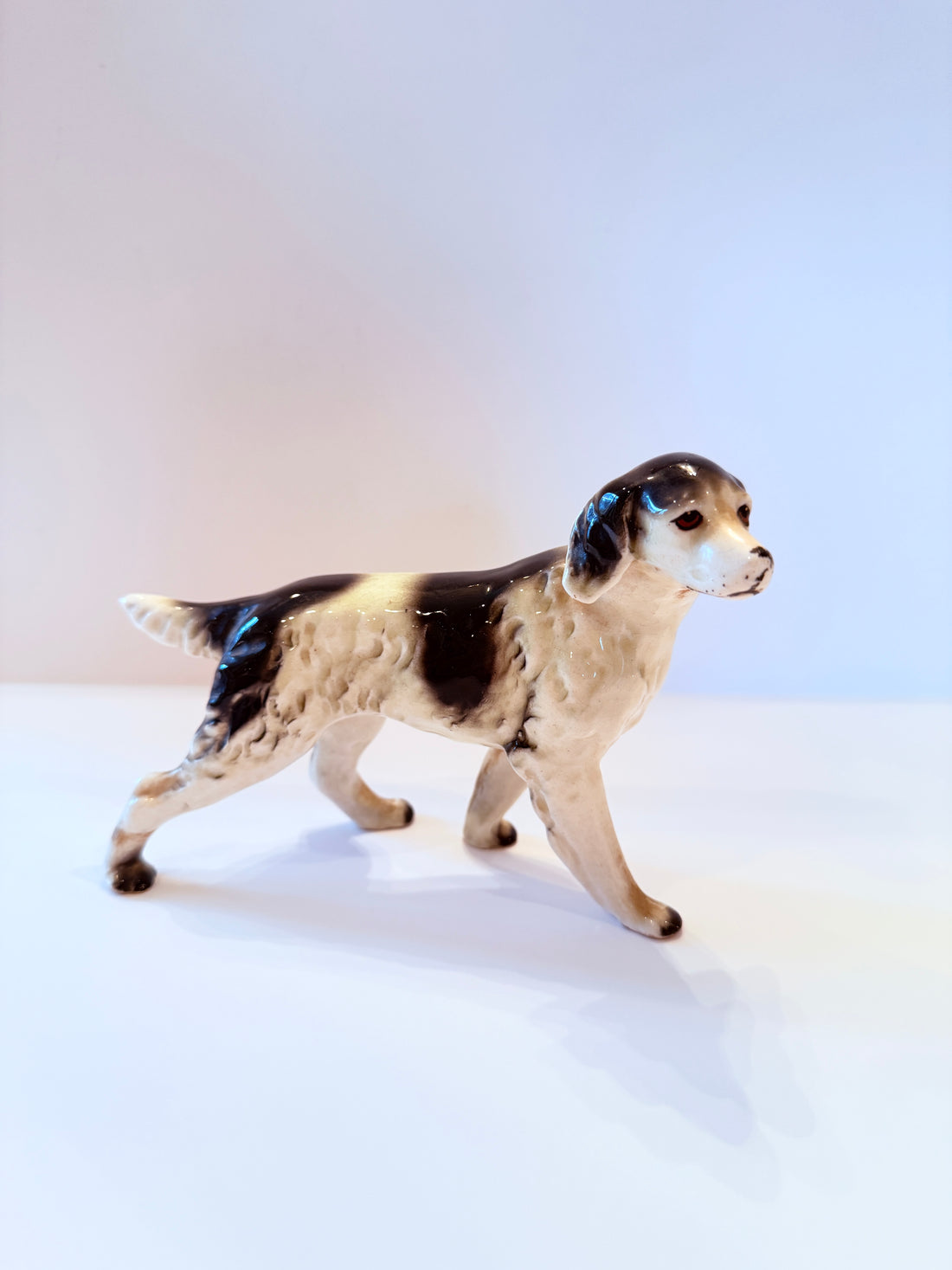 Statuetta vintage in ceramica di Spaniel