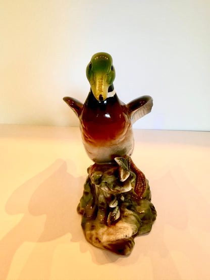 Shafford Ceramic Mallard Figurines, Pair, Japan