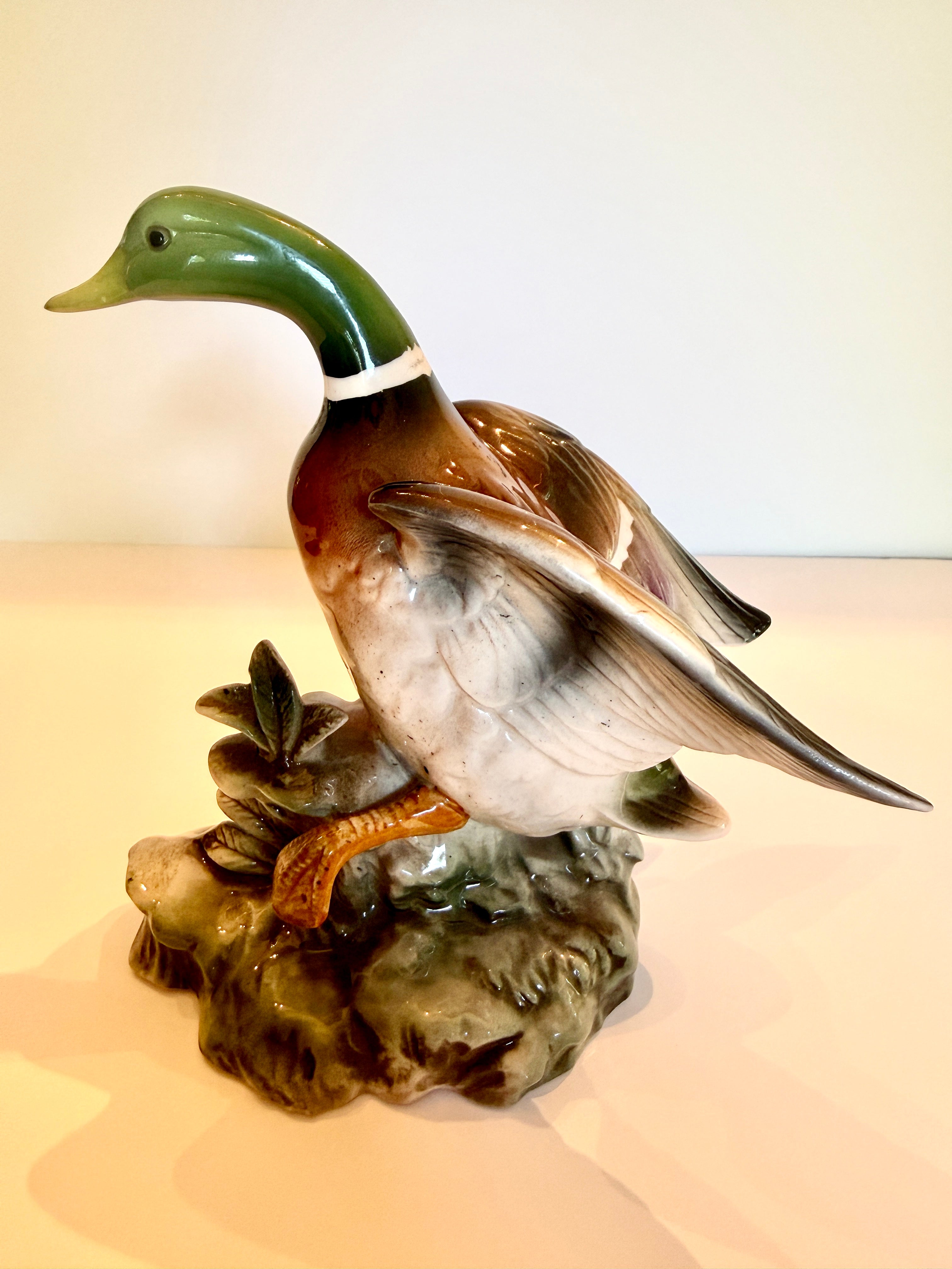 Shafford Ceramic Mallard Figurines, Pair, Japan