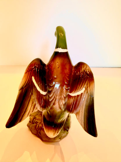 Shafford Ceramic Mallard Figurines, Pair, Japan