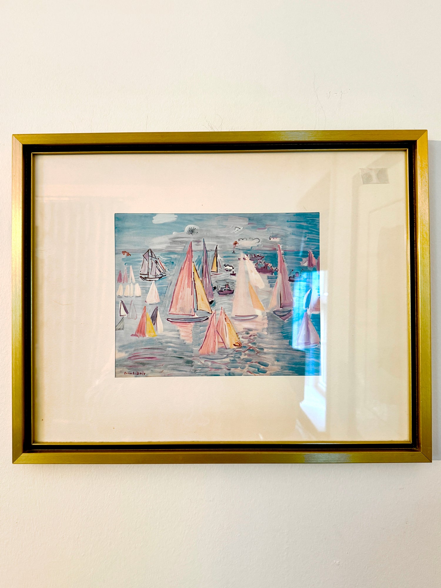 Vintage Raoul Dufy Regatta Fine Art Print – Nautical Sailboat Watercolor Wall Art