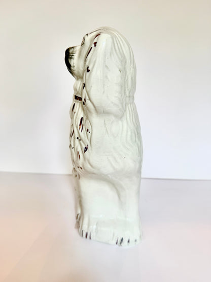 Antique Staffordshire Spaniel, "Old Staffordshire Ware," c. 1900–1920s