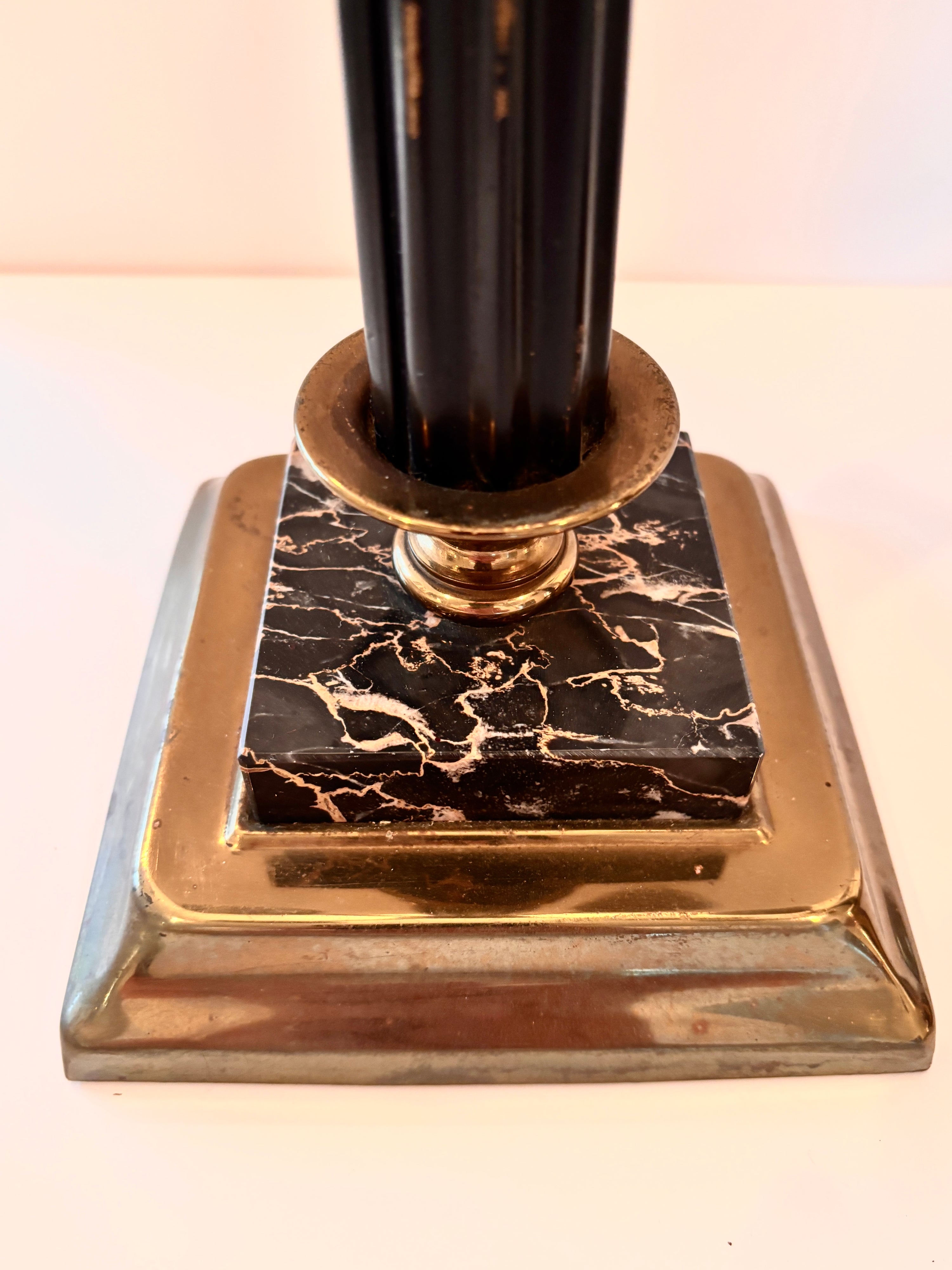 Vintage candelabra, detail of the brass arms