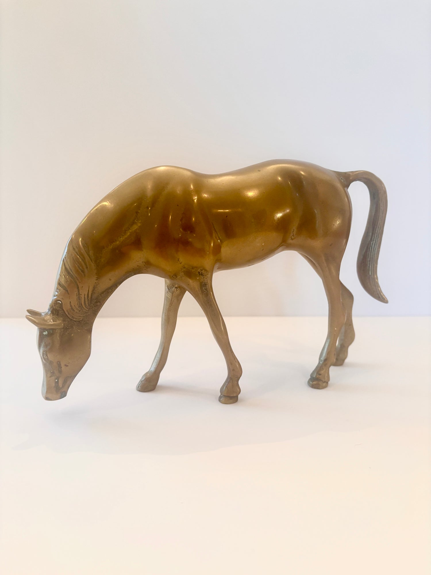 Vintage Brass Horse.