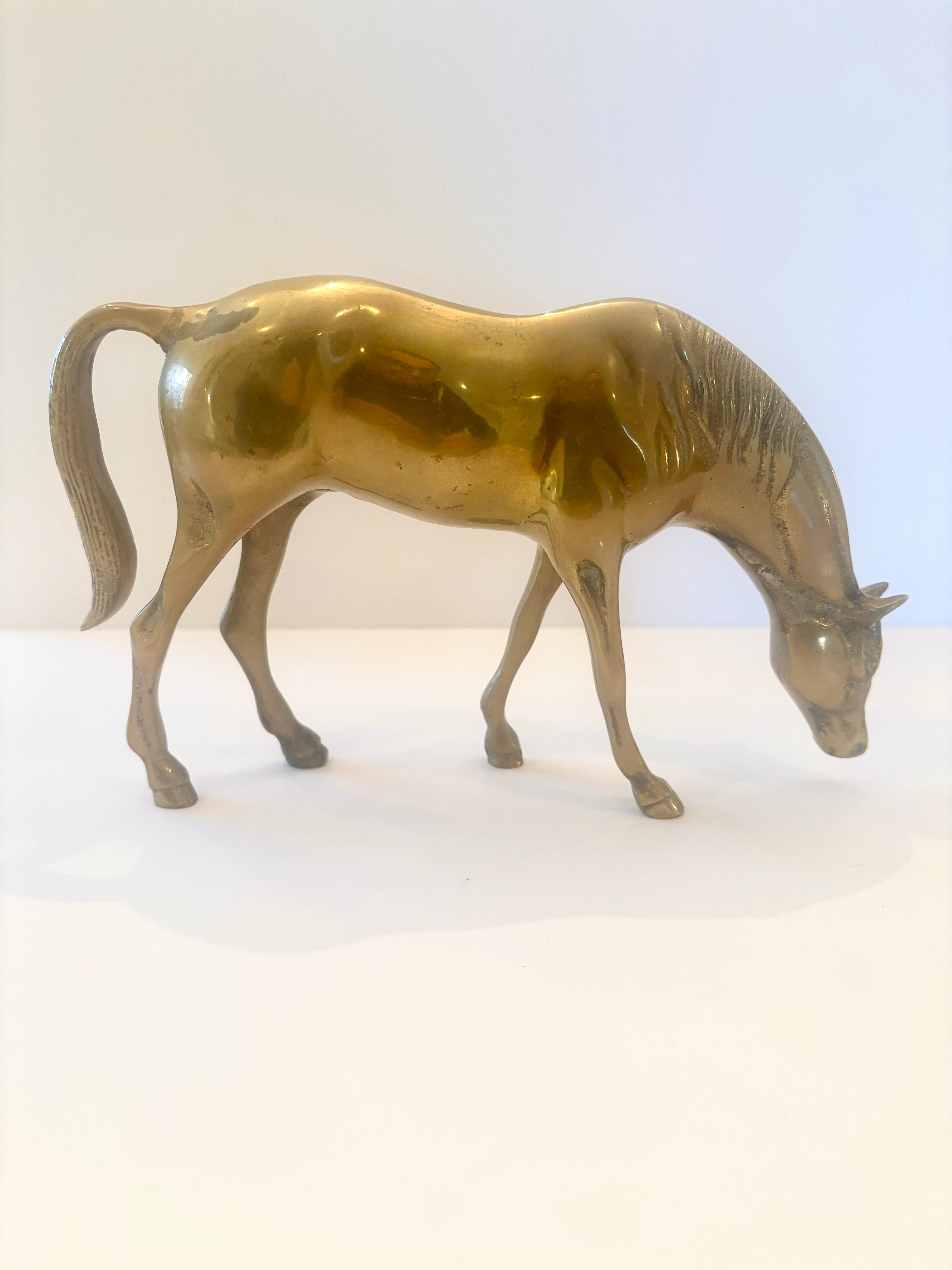 Vintage Brass Horse.