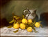 Vintage Still Life w/ Lemons. Oil on Board