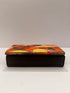 Vintage Ceramic Abstract Box. Brown/Orange, Italy.