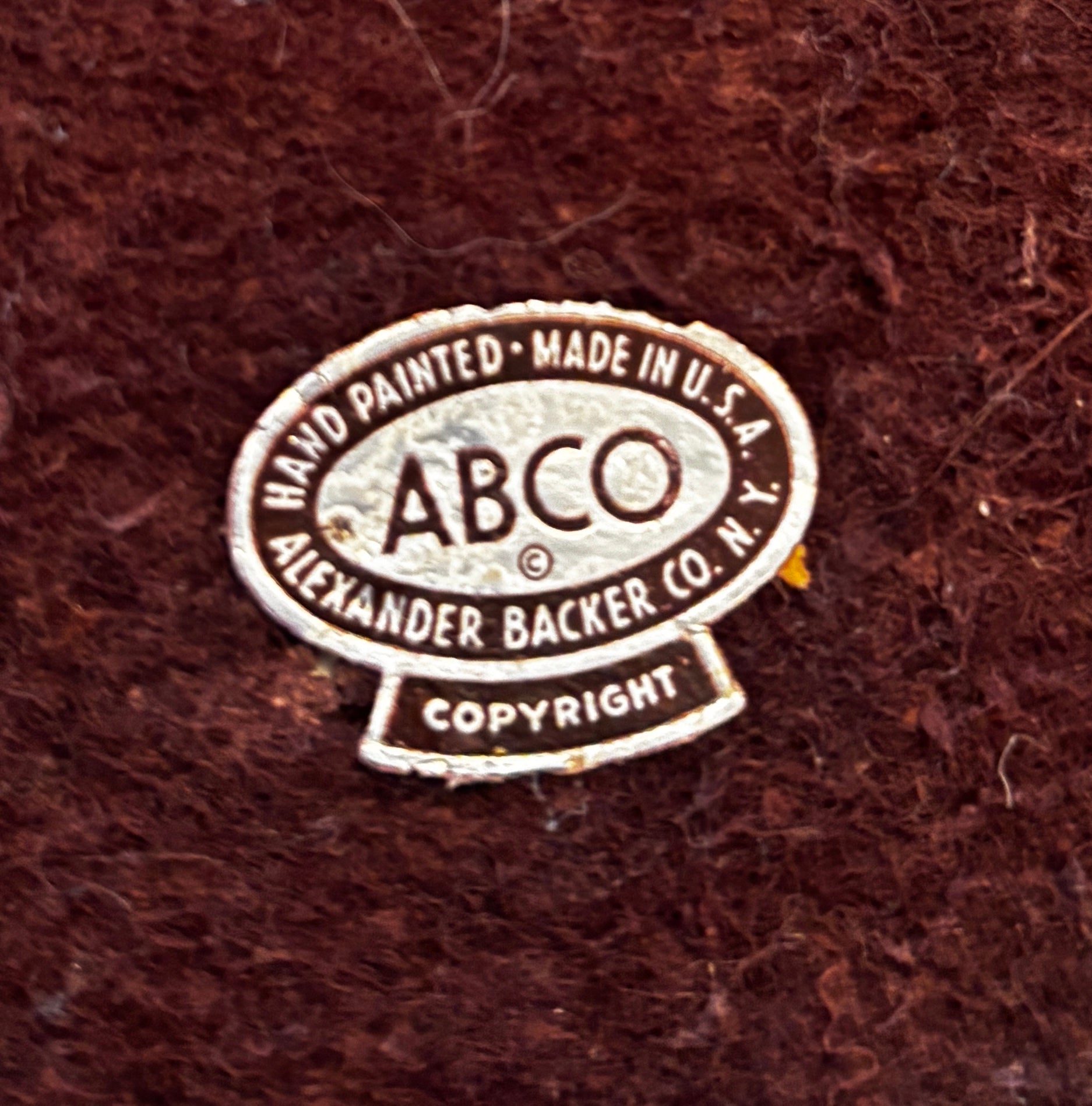 ABCO chalkware figurine, back view
