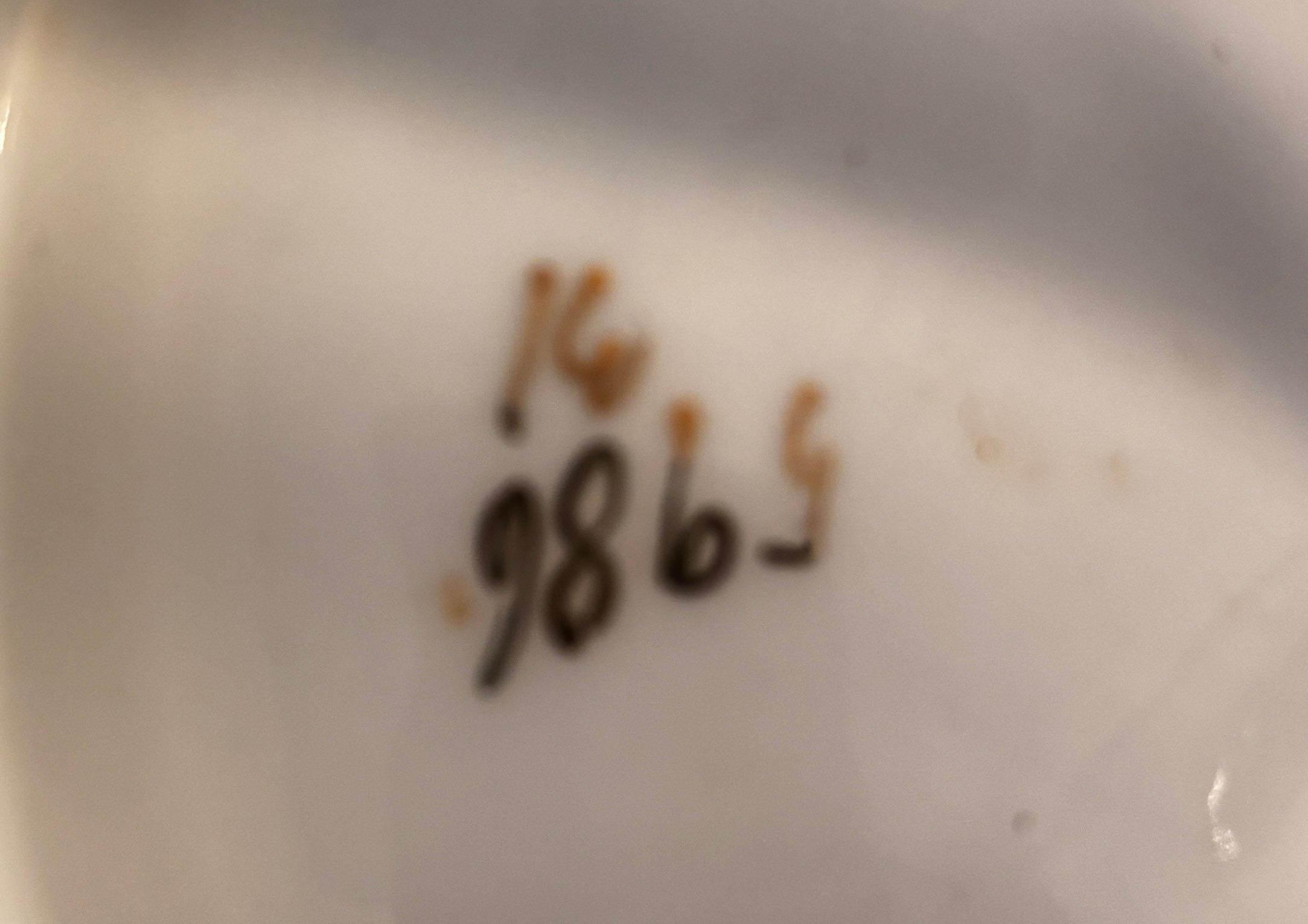 Vintage porcelain lobster dish, numbered base