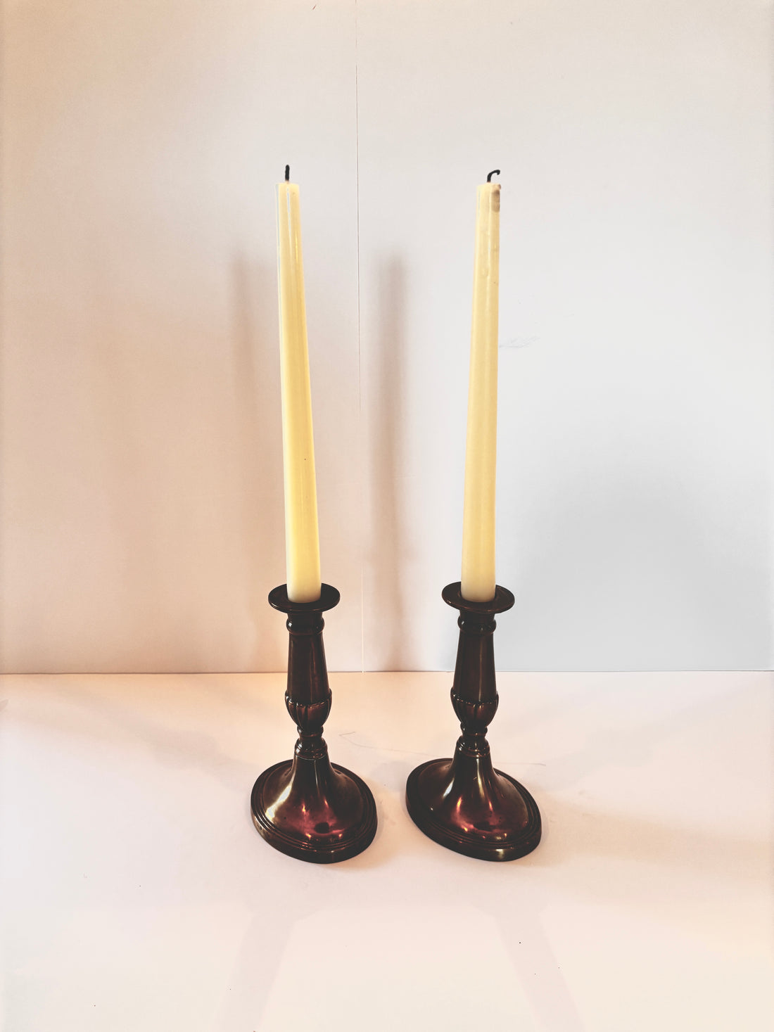 Pair Vintage Brass Candlestick