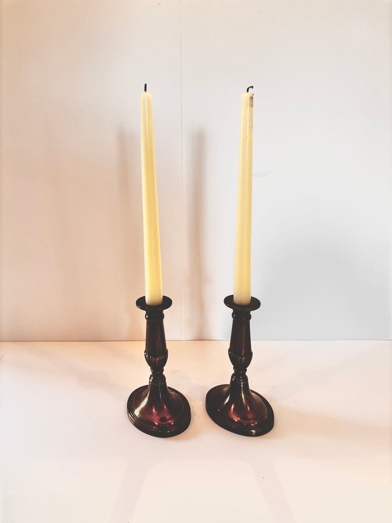 Pair Vintage Brass Candlestick