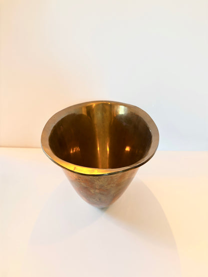 Vintage Oblong-Shaped Brass Bowl