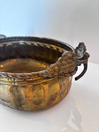 Vintage Hammered Brass Bowl