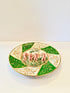 Vintage Capodimonte Numbered Green Plate with Girls