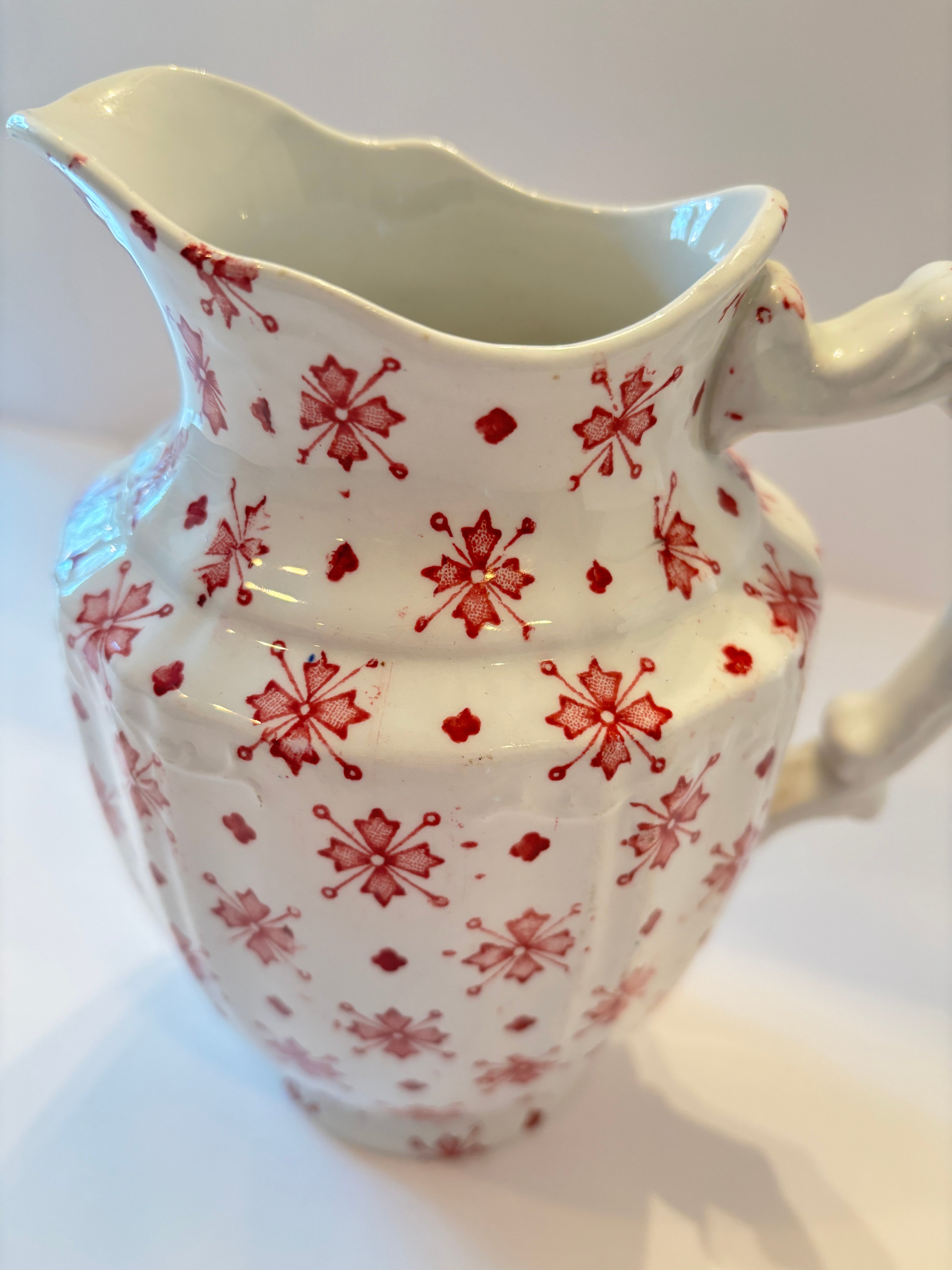 Red Design Vintage Pitcher. England