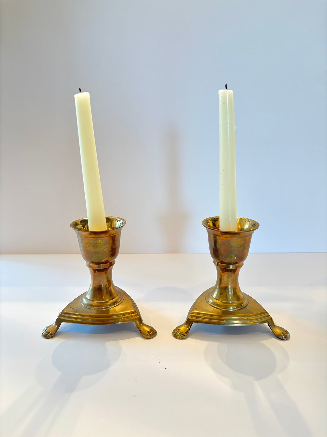 Vintage Clawfoot Candleholders. India