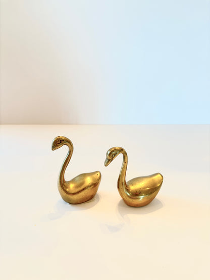 Vintage Brass Swan