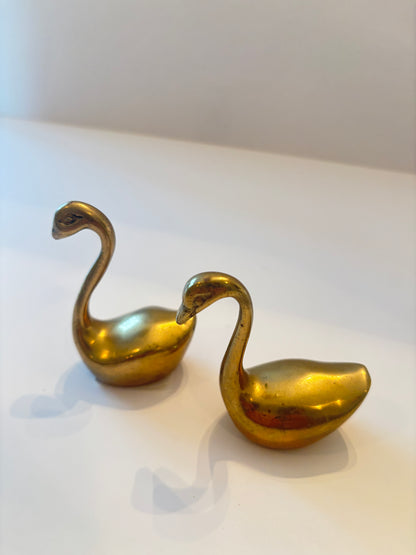 Vintage Brass Swan