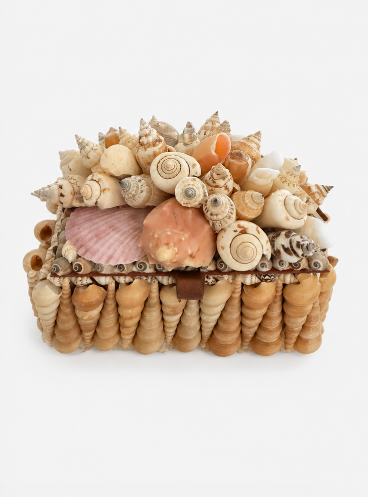 Vintage Handcrafted Seashell Keepsake Box