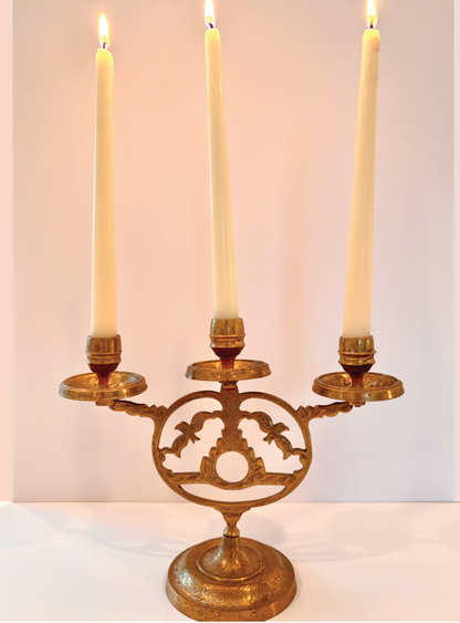 Vintage Brass Candelabra. Made in India