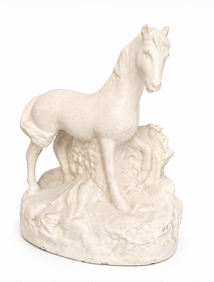 Vintage Chalkware Horse Sculpture, Attributed to Maddux of California — 1950s