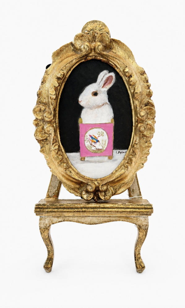 Pat McCarthy, Bunny in Pink Porcelain Panel